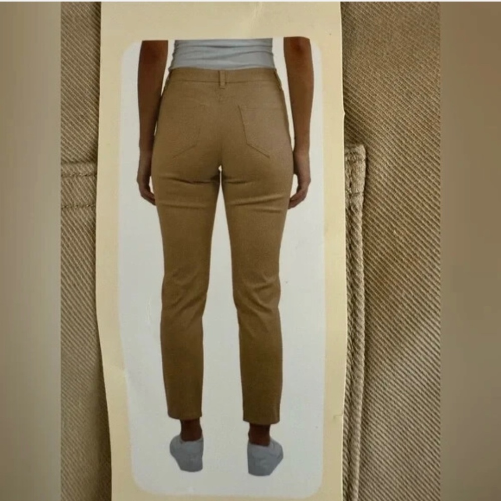 NEW Jachs Girlfriend New York Womens Straight Leg Ankle Pant S 10 Tan Quick Ship - Picture 4 of 5